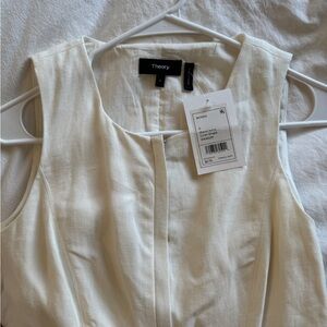 Theory Ivory Sleeveless Dress